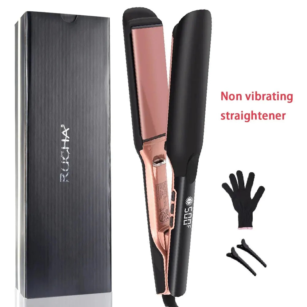 Hair Straightener  Wide Plate Plasma Ions for Keratin Treatment Frizzy Hair Recovers Damaged